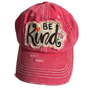 KBETHOS Vintage Be Kind Distressed Baseball Cap Pink Embroidered Hat Adjustable
